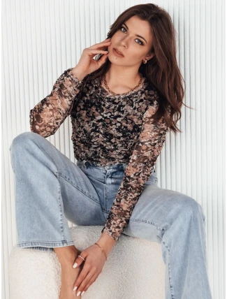 Dámská halenka RUFFI hnědá a černá FashionStreet RY2357