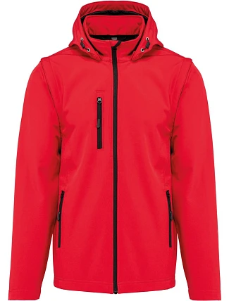 Kariban K 422 Unisex 3-vrstvá softshellová bunda s kapucí 20.K422 red