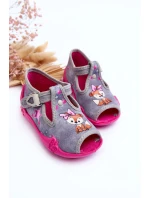 Sandałky Papcie veverky Befado 213P137 šedá-růžová Sandałky Papcie veverky Befado 213P137 šedá-růžová