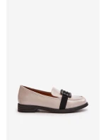 Lakované Dámské Mokasíny S Dekorací Světle Šedé Vinceza 58389 Lakované Dámské Mokasíny S Dekorací Světle Šedé Vinceza 58389