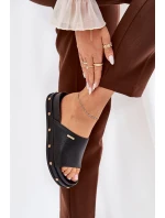 Dámské Sandály Na Platformě S Hřebíky Big Star RR274214 Černé Dámské Sandály Na Platformě S Hřebíky Big Star RR274214 Černé