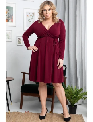 Dámské šaty SA847 Rebeka Bordo - Karko Dámské šaty SA847 Rebeka Bordo - Karko