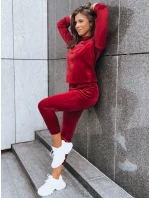 Bordó dámská souprava Vogue Velour FashionStreet AY0875