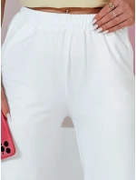 Dámské tepláky se širokými nohavicemi DRESLINA white FashionStreet UY2693