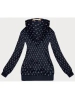 Tmavě modrá vzorovaná dámská mikina (2304)