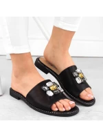 S.Barski W OLI262A žabky se zirkony černé S.Barski W OLI262A žabky se zirkony černé