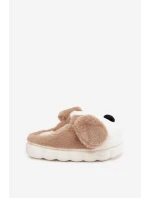 Kožešinové dámské pantofle pejskové béžové Faylen