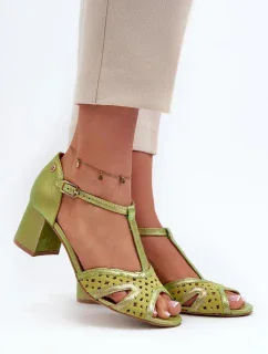 Sandály na podpatku model 197702 Step in style