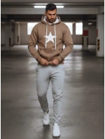 Pánská velbloudí mikina s kapucí FashionStreet BX5931