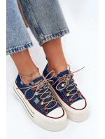 Dámské Tenisky Na Platformě GOE RR2N4103 Tmavě Modré