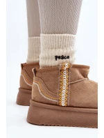 Platforma Sněhule Se Světle Hnědým Vzorem Udra Platforma Sněhule Se Světle Hnědým Vzorem Udra