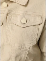 FashionStreet dámská béžová džínová bunda TY5604