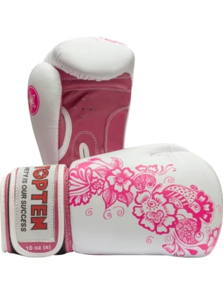 Boxerské rukavice TOP TEN "Ultimate Woman" 10 oz bílé a růžové Boxerské rukavice TOP TEN "Ultimate Woman" 10 oz bílé a růžové