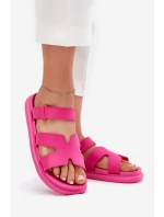 Dámské Gumové Pantofle S Páskem Fuchsie Tavirae