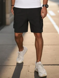 Pánské látkové bojové šortky černé FashionStreet SX2503