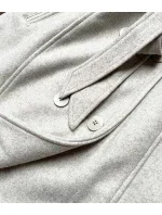 Šedý dámský kabát s kožešinou (JC241) Šedý dámský kabát s kožešinou (JC241)