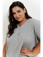 Dámská noční košilka 3367 Meg grey - TARO Dámská noční košilka 3367 Meg grey - TARO