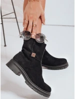 Dámské černé semišové boty FashionStreet ZY1115