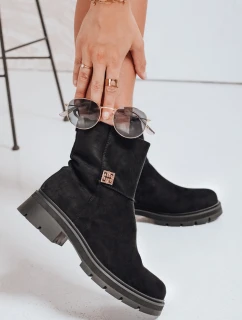 Dámské černé semišové boty FashionStreet ZY1115