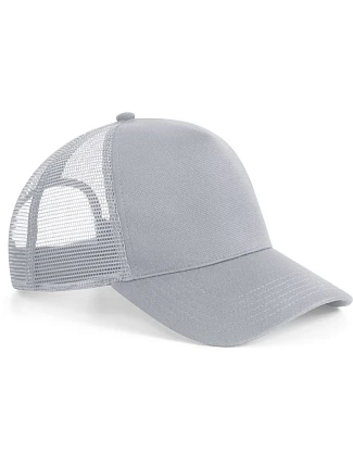 Beechfield B 642 5 panelová Snapback kšiltovka "Microknit Trucker" 53.0642 light grey