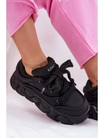 Dámské Kožené Tenisky Na Masivní Platformě GOE RR2N4044 Černé