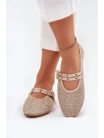 Baletky S Pletením A Pásky Béžové Partheda