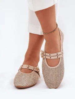 Baletky S Pletením A Pásky Béžové Partheda