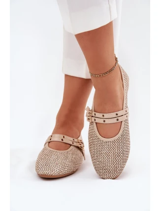 Baletky S Pletením A Pásky Béžové Partheda