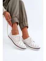 Dámské kožené boty, bílá S.Barski Dámské kožené boty, bílá S.Barski