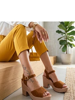 Sandály na podpatku model 229781 Solea