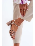 Dámské sandály na vysokém podpatku Sergio Leone Gold Dámské sandály na vysokém podpatku Sergio Leone Gold