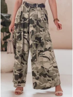 FLOWES světle zelená moro kalhotová sukně s páskem FashionStreet UY2562 FLOWES světle zelená moro kalhotová sukně s páskem FashionStreet UY2562