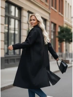 Dámský přechodný oversize kabát černý FashionStreet NY0764z