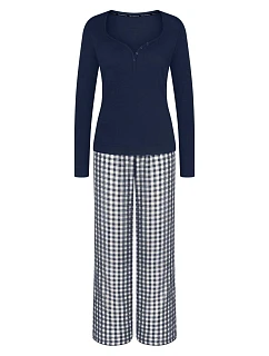 Dámské pyžamo Elevated Sets PK LSL 01 Blue modré - TRIUMPH