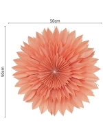 DEKORATIVNÍ ZÁVĚSNÁ PAPÍROVÁ HVĚZDA 3D 50CM RŮŽOVÁ