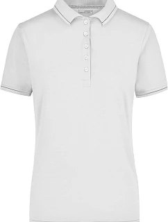 Daiber JN 568 Dámské žerzejové elastické polo 02.0568 white/black