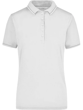 Daiber JN 568 Dámské žerzejové elastické polo 02.0568 white/black