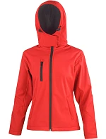 Result R 230F Dámská 3-vrstvá softshellová bunda s kapucí 30.230F red/black