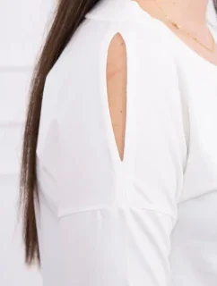 Rukojeť se šaty s potiskem v barvě ecru