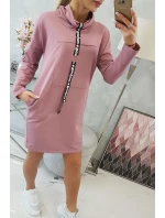 Šaty s kravatou tmavě růžové Šaty s kravatou tmavě růžové