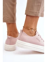 Nízké šněrovací tenisky Big Star LL274970 Nude