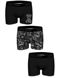 Pánské boxerky John Frank JF3BFUN303 3PACK