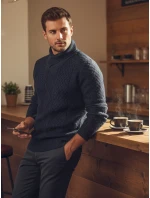 Pánský černý svetr FashionStreet WX2253