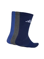Ponožky adidas Cushioned Sportswear Crew 3P tmavě modré, šedé, modré KQ6762 Ponožky adidas Cushioned Sportswear Crew 3P tmavě modré, šedé, modré KQ6762