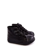 Dětské kožené vysoké tenisky Černá Marney