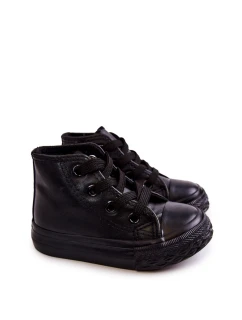 Dětské kožené vysoké tenisky Černá Marney
