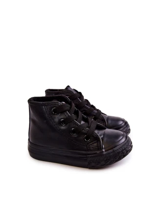 Dětské kožené vysoké tenisky Černá Marney