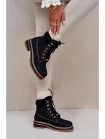 Zateplené dámské boty Big Star OO274A287 Černé Zateplené dámské boty Big Star OO274A287 Černé