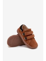 Kožené Sandály Barefoot Dětské Bartek 8600363 Světle hnědé