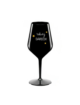 TEKUTÝ DÁREČEK - černá nerozbitná sklenice na víno 470 ml TEKUTÝ DÁREČEK - černá nerozbitná sklenice na víno 470 ml